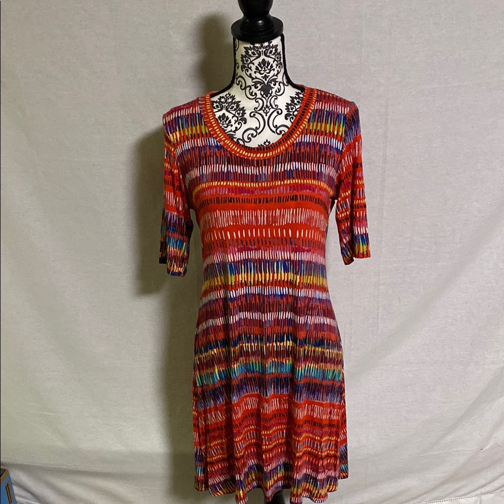 Investments Multicolor Striped Mini Dress